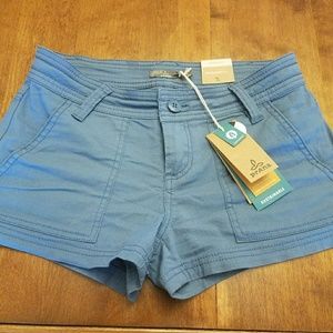 NWT PrAna Tess Shorts Sunbleached Blue size 0